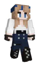 Wolzie's Minecraft skin wearing the Aurora cape