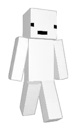 white and black Minecraft skin — Classic model