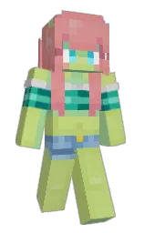yellow green and wild willow Minecraft skin — Slim model — first worn by lexi_d