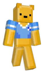 saffron and cornflower blue Minecraft skin — Classic model — first worn by Nalibtec