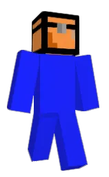 blue and neon carrot Minecraft skin — Classic model — first worn by Mezzy301110