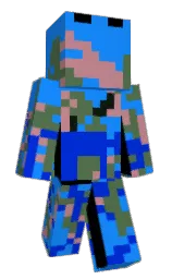 dodger blue and axolotl Minecraft skin — Classic model — first worn by MelekMonke
