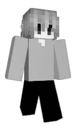 silver and black Minecraft skin — Classic model