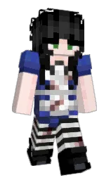 black and bridesmaid Minecraft skin — Slim model — first worn by Intee