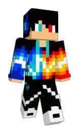 nero and white Minecraft skin — Slim model — first worn by FuzzyBunny291