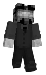 black and mine shaft Minecraft skin — Classic model — first worn by PolarixGames