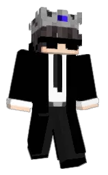 black and cod gray Minecraft skin — Classic model — first worn by bigibos321