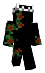 black and white Minecraft skin — Classic model — first worn by BigJ1613