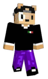 black and purple Minecraft skin — Classic model — first worn by Jossue_