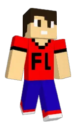red and grandis Minecraft skin — Classic model — first worn by Fl4v1o