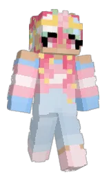 black and periwinkle gray Minecraft skin — Classic model — first worn by CherryBerry__