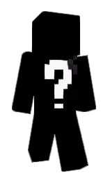 black and white Minecraft skin — Classic model — first worn by 10tvi