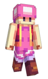 ToadetteGirl's Minecraft skin wearing the Hero cape