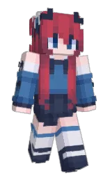 hippie pink and pickled bluewood Minecraft skin — Slim model — first worn by pangpl