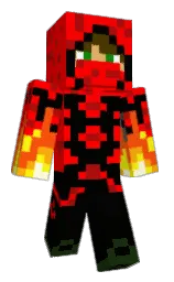red and saddle brown Minecraft skin — Classic model
