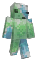 black and smalt blue Minecraft skin — Classic model — first worn by Z4k4B33