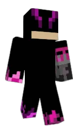 black and red violet Minecraft skin — Classic model