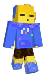 dodger blue and candlelight Minecraft skin — Classic model