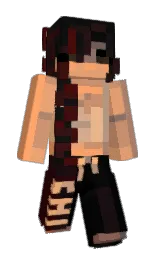 black and apricot Minecraft skin — Slim model — first worn by zukinini