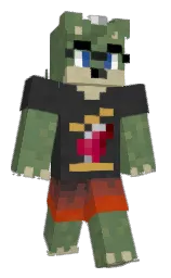black and glade green Minecraft skin — Classic model — first worn by slicejosiah