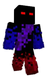 black and navy blue Minecraft skin — Classic model — first worn by BojovnikX