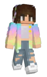 metallic bronze and slate gray Minecraft skin — Slim model — first worn by piggie575