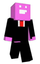 black and blush pink Minecraft skin — Slim model