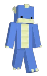 cornflower blue and tusk Minecraft skin — Slim model — first worn by meteates