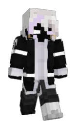 cod gray and black Minecraft skin — Slim model — first worn by CursedAbyss_