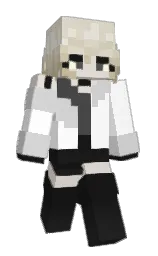 white and cod gray Minecraft skin — Slim model — first worn by sluggish_edgeboy