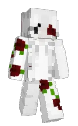 white and alabaster Minecraft skin — Slim model — first worn by bal1m