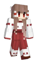 white and stiletto Minecraft skin — Slim model — first worn by reimuparadise