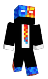 black and white Minecraft skin — Classic model
