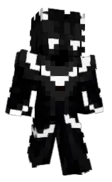 black and cod gray Minecraft skin — Classic model — first worn by ecL1pz__