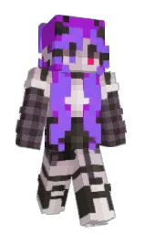 purple heart and dune Minecraft skin — Slim model