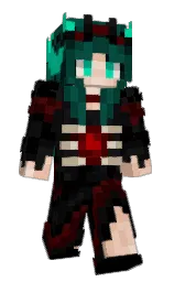 black and cod gray Minecraft skin — Slim model — first worn by vanyvie