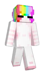 white and lavender blush Minecraft skin — Slim model — first worn by ballussackas