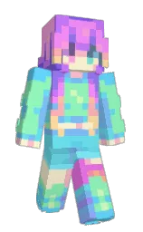 aquamarine and spray Minecraft skin — Slim model — first worn by nekoslimy