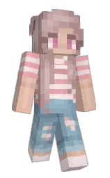Isme43's Minecraft skin wearing the Aurora cape