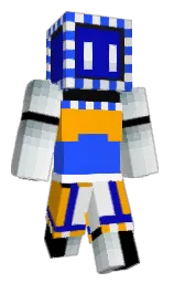 black and blue ribbon Minecraft skin — Classic model — first worn by AmrasFelagund
