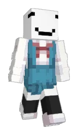white Minecraft skin — Slim model