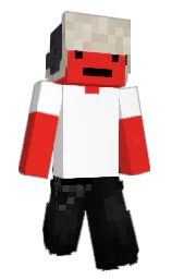 white and alizarin crimson Minecraft skin — Slim model — first worn by Wiktor076