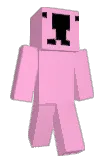 conspiratorial Minecraft avatar full body