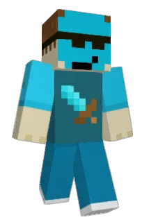 cyanified Minecraft avatar full body
