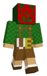 Underberg's Minecraft skin wearing the Pan cape