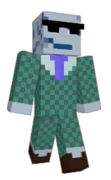 mineral green and viridian Minecraft skin — Slim model — first worn by buddybob555