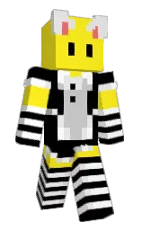black and broom Minecraft skin — Slim model — first worn by PIovas