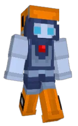tropical blue and flush orange Minecraft skin — Classic model — first worn by Ruiner86