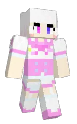 pink lady and white Minecraft skin — Slim model