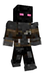 black and cod gray Minecraft skin — Classic model — first worn by QuagsireTheSilly